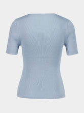 Zimmermann Blue Lurex Waverly Rib T-Shirt