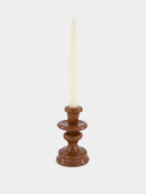 Pomax Chocolate Aluminium Turret Candle Holder