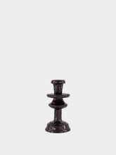 Pomax Dark Brown Aluminium Turret Candle Holder