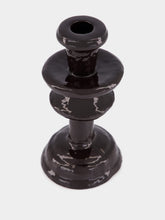Pomax Dark Brown Aluminium Turret Candle Holder