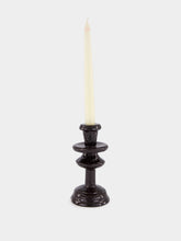 Pomax Dark Brown Aluminium Turret Candle Holder