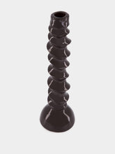 Pomax Dark Brown Aluminium Turret Candle Holder