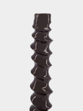 Pomax Dark Brown Aluminium Turret Candle Holder