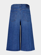 Mother The Whole Lot Zip Denim Culottes