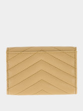 Saint Laurent Cassandre Envelope Wallet in Natural Tan Lambskin