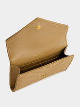 Saint Laurent Cassandre Envelope Wallet in Natural Tan Lambskin