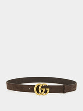 Brown GG Marmont Suede Belt
