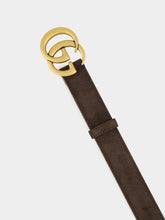 Gucci Brown GG Marmont Suede Belt