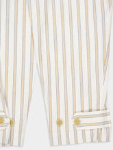 Zimmermann Cream Gold Stripe Illuminate Linen-Blend Trousers