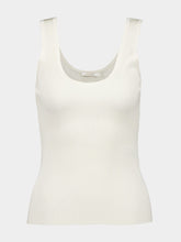 Zimmermann Ivory Tank Top Rib Scoop Neck Viscose