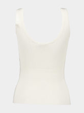 Zimmermann Ivory Tank Top Rib Scoop Neck Viscose