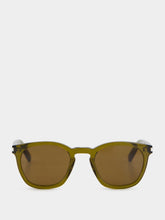 Saint Laurent Transparent Khaki and Brown YSL Bold Sunglasses