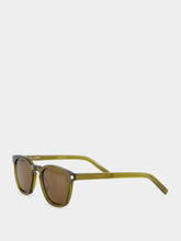 Saint Laurent Transparent Khaki and Brown YSL Bold Sunglasses