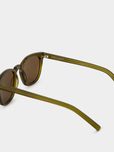 Saint Laurent Transparent Khaki and Brown YSL Bold Sunglasses