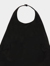 Róhe Black Viscose Open-Back Halter Neck Top