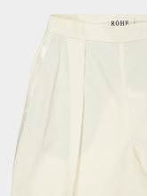 Róhe Off White Sculptural Tuxedo Wool Trousers
