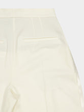 Róhe Off White Sculptural Tuxedo Wool Trousers