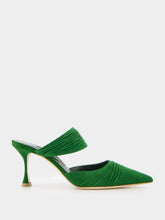 Manolo Blahnik Emerald Circeamu 70mm Suede Mules