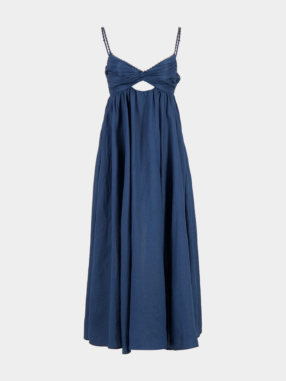 Zimmermann Dark Blue Ascension Twist Front Linen Dress | Fashion Clinic Zimmermann Dark Blue Ascension Twist Front Linen Dress | Fashion Clinic