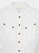 Zimmermann Ivory Rhiannon Cuffed Linen Playsuit