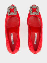 Manolo Blahnik Red Satin Hangisi Pumps