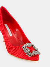 Manolo Blahnik Red Satin Hangisi Pumps