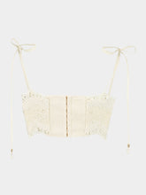 Zimmermann Ivory Rhiannon Embroidered Cropped Bodice