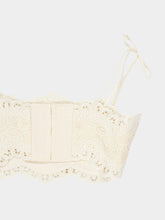 Zimmermann Ivory Rhiannon Embroidered Cropped Bodice