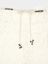 Zimmermann Ivory Rhiannon Embroidered Midi Skirt