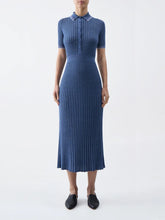 Gabriela Hearst Denim Blue Eyot Knit Dress