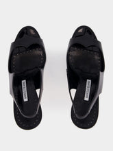 Manolo Blahnik Minza Black Slingback Sandals