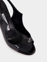 Manolo Blahnik Minza Black Slingback Sandals