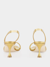 Manolo Blahnik Cupisanpla Gold Slingback Sandals