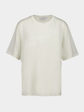 Gabriela Hearst Ivory Kirby Cashmere Crewneck T-Shirt
