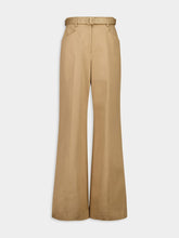 Gabriela Hearst Camel Norman Wide-Leg Cotton Trousers