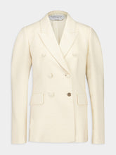 Gabriela Hearst Ivory Sedna Silk Tweed Blazer