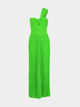 Gabriela Hearst Peridot Green Altura One-Shoulder Maxi Dress