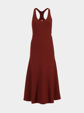 Gabriela Hearst Burnt Sienna Bastien Racerback Silk Dress