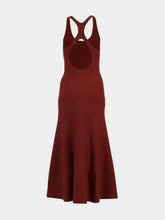 Gabriela Hearst Burnt Sienna Bastien Racerback Silk Dress