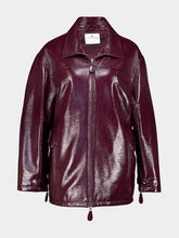 Courrèges Burgundy Oversized Vinyl Jacket