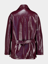 Courrèges Burgundy Oversized Vinyl Jacket