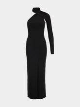 Courrèges Black Wrapped Jersey Dress