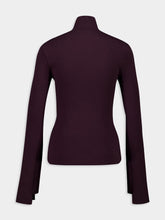 Courrèges Burgundy Interlock Mockneck Sweater
