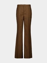 Gabriela Hearst Vesta Flare Pant in Chestnut Wool Silk