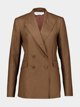 Gabriela Hearst Chestnut Angela Wool-Silk Blazer