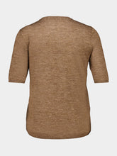 Gabriela Hearst Chryse Knit T-Shirt in Chestnut Cashmere Silk