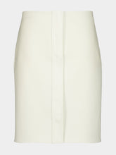 Courrèges Heritage White Pencil Skirt with Snap Detail