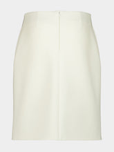 Courrèges Heritage White Pencil Skirt with Snap Detail