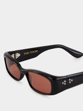 Port Tanger Black Rectangle Leila Acetate Sunglasses