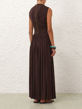 Zimmermann Chocolate Brown Illuminate Column Dress